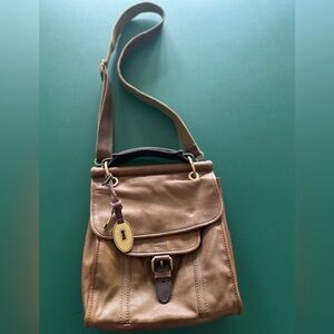 Fossil Key-Per Leather Crossbody Bag